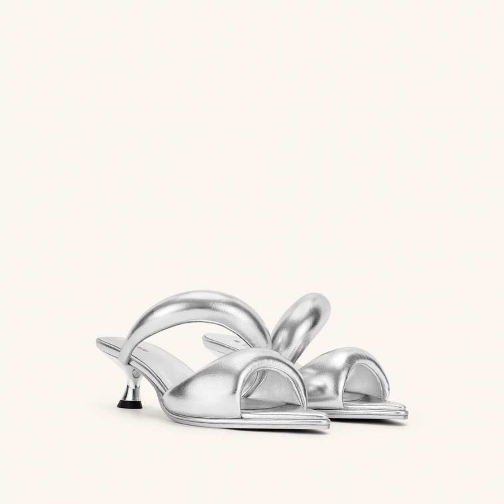 Jw pei Sara Mule silver sandals shoe - Picture 2 of 2